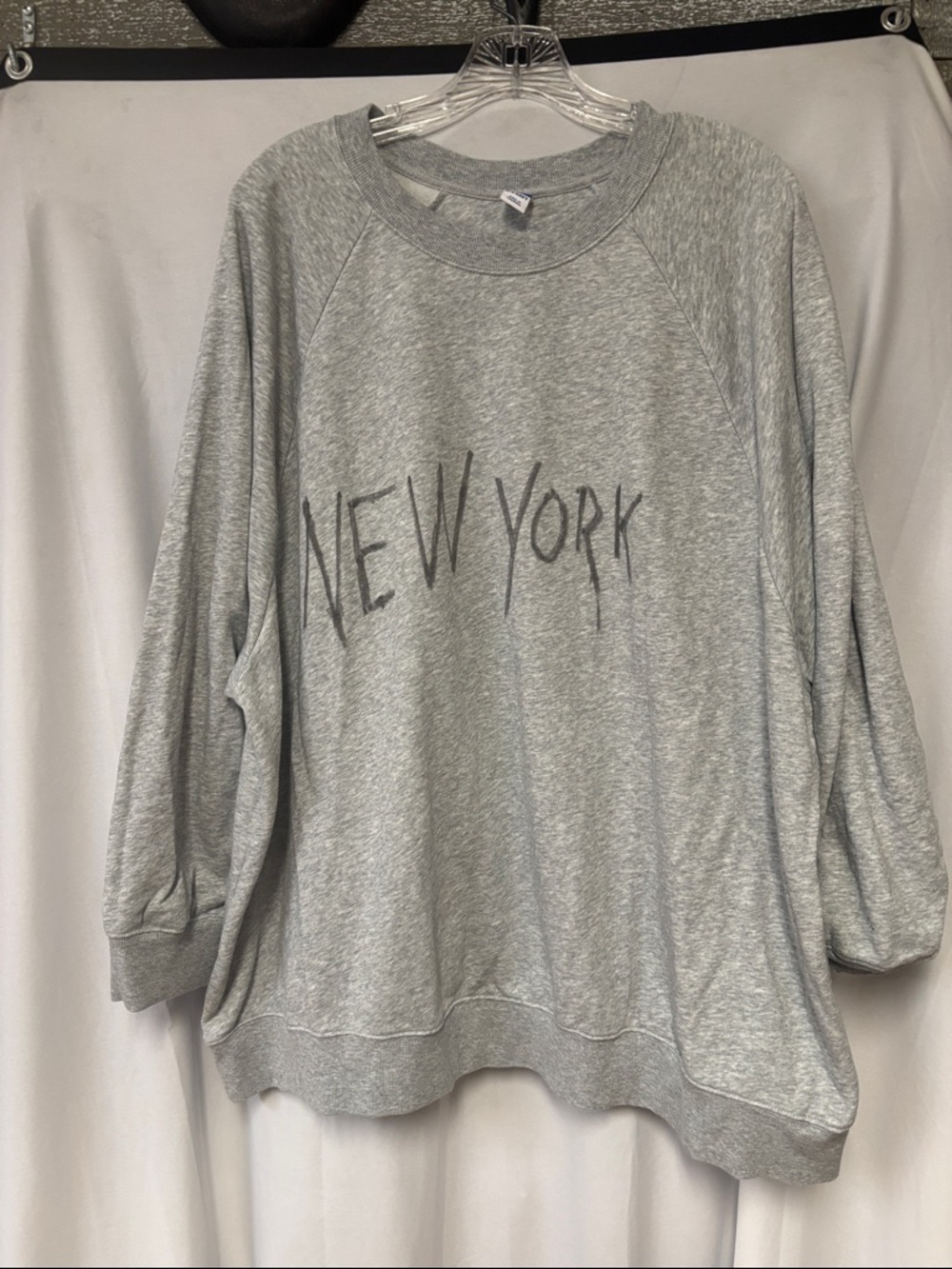 Old Navy Gray 'New York' Graphic Pullover Sweatshirt